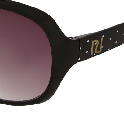 Mini girls black branded sunglasses